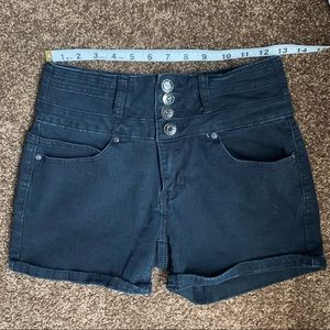 Black high waisted shorts